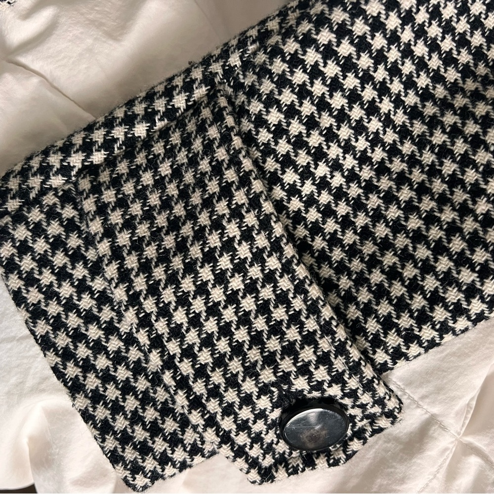 Sezane Houndstooth Wrap Coat View 6